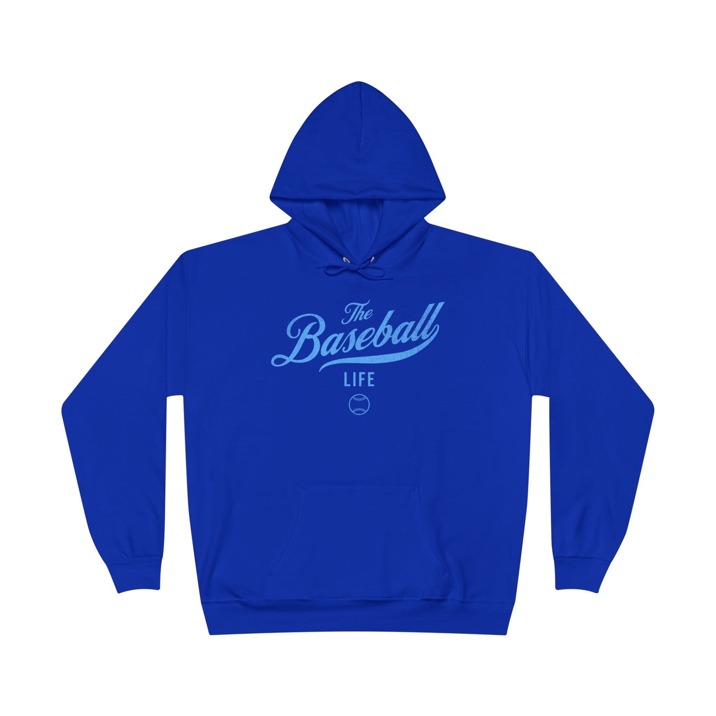 The Baseball Life Hoodie w/Grommets_Carolina Blue Print