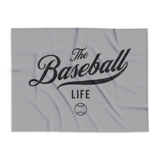 Fleece Blanket_Silver Gray w Black Print