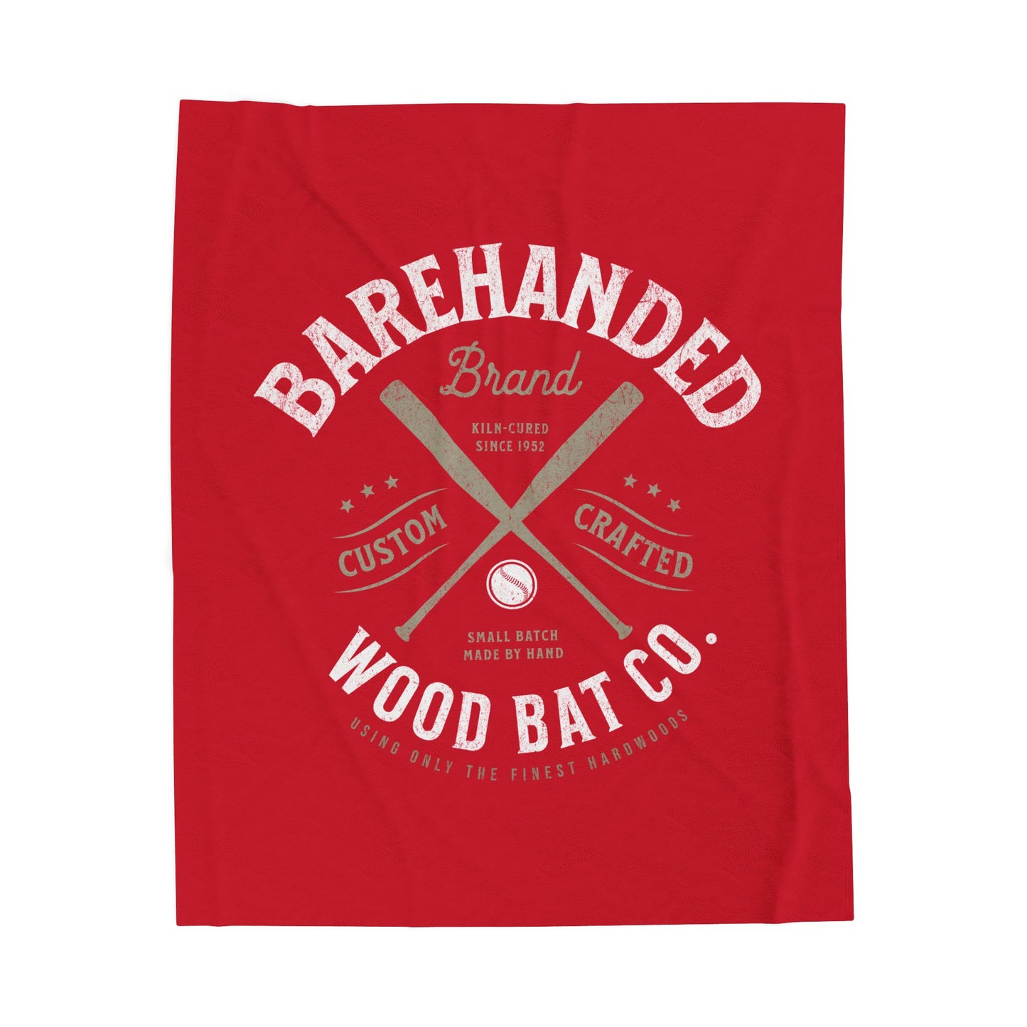 Velveteen Plush Blanket_Barehanded Wood Bat Co._Red