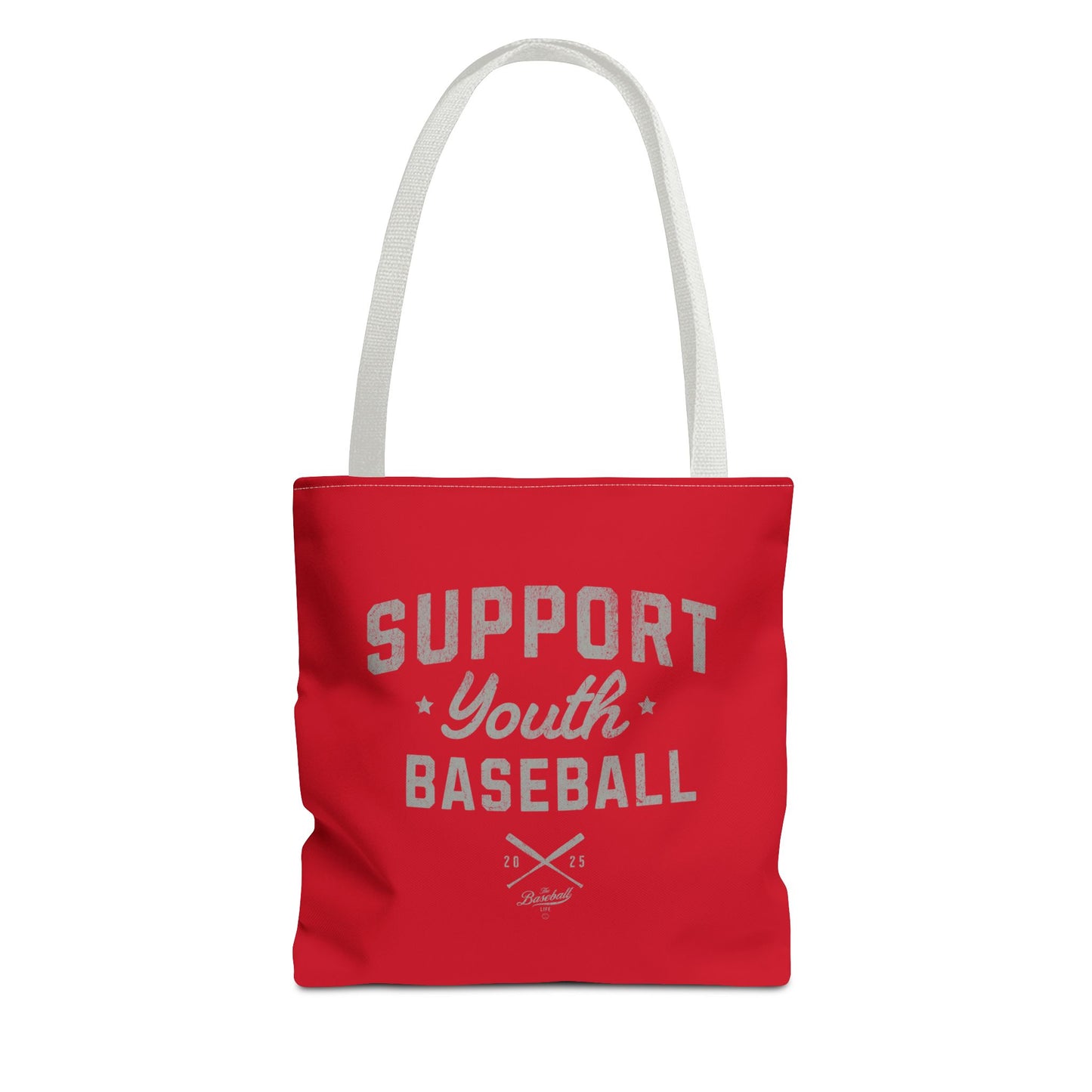 Support Youth Baseball Tote Bag_Red