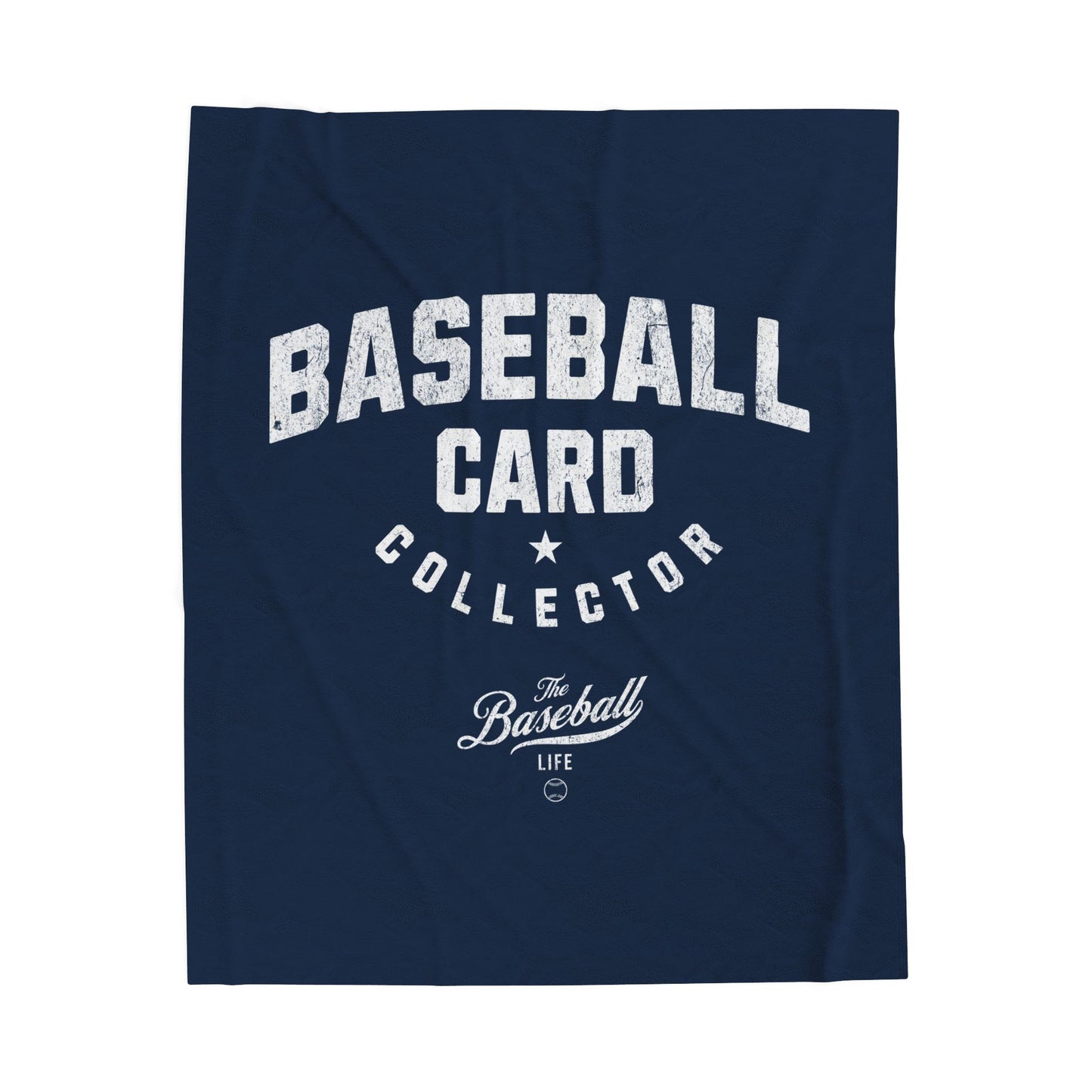 Velveteen Plush Blanket_Baseball Card Collector_Navy