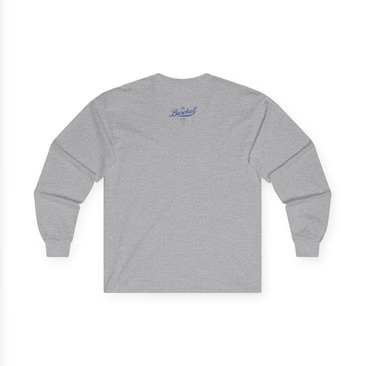 The Baseball Life Long Sleeve T-Shirt_Royal Blue Print