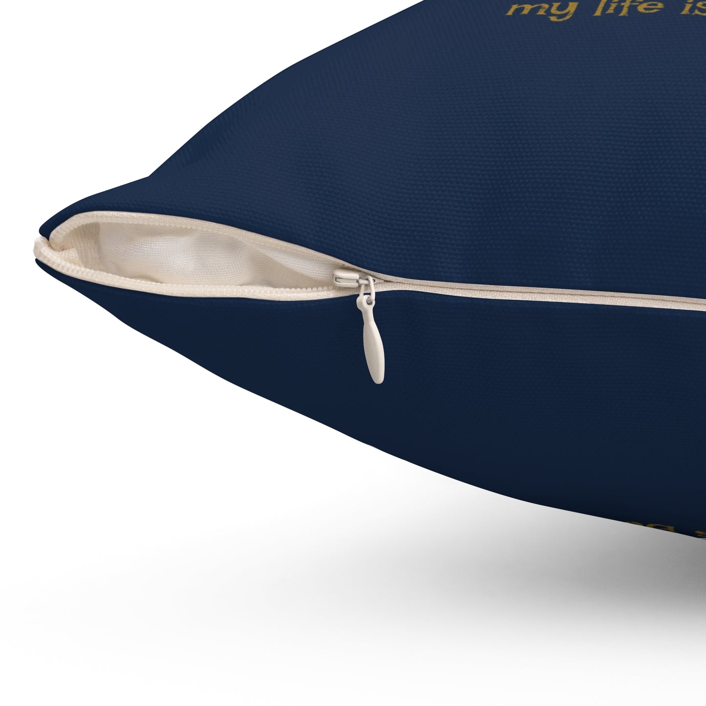 Accent Pillow_My Life Is Baseball_Navy