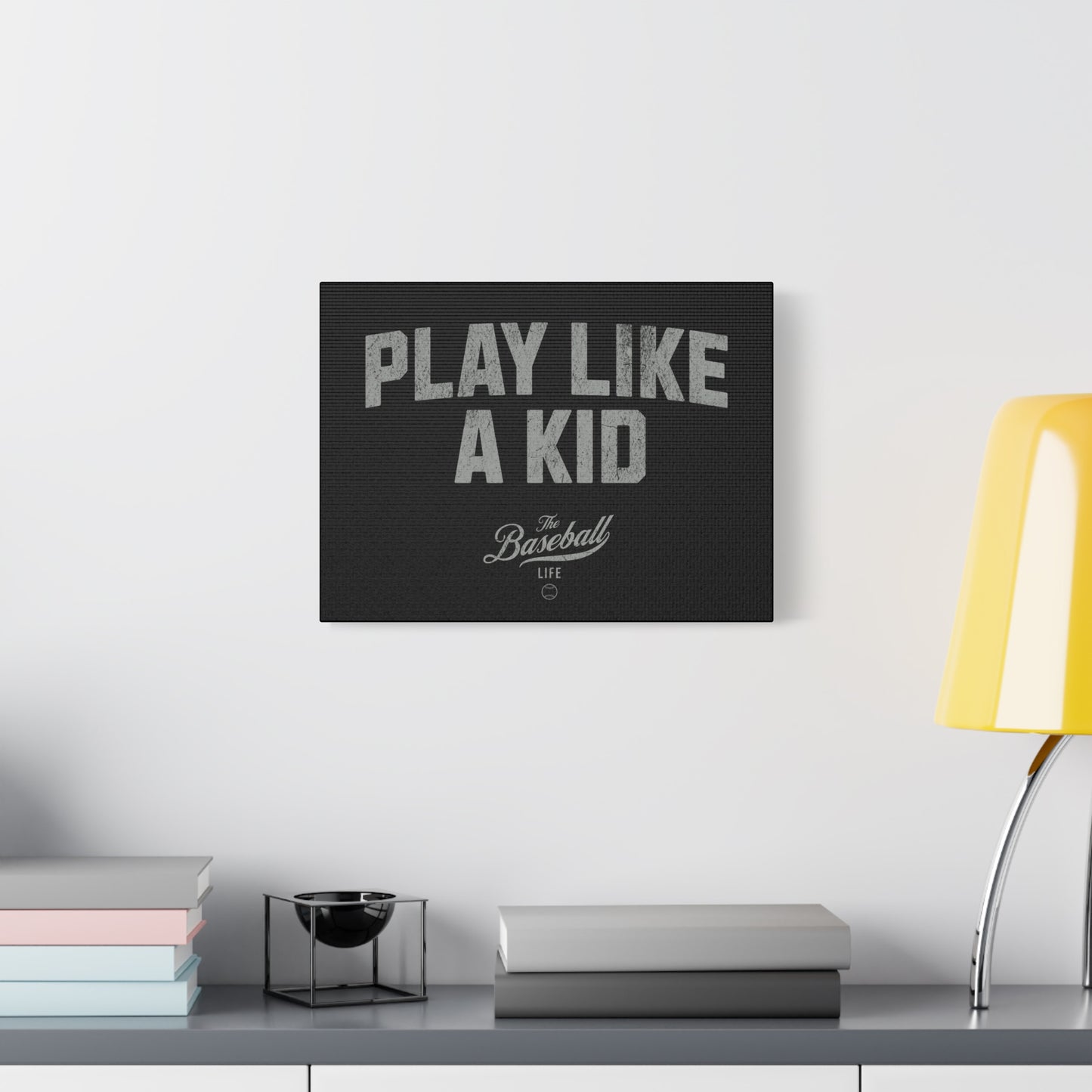 Play Like A Kid Wall Art Canvas_Black