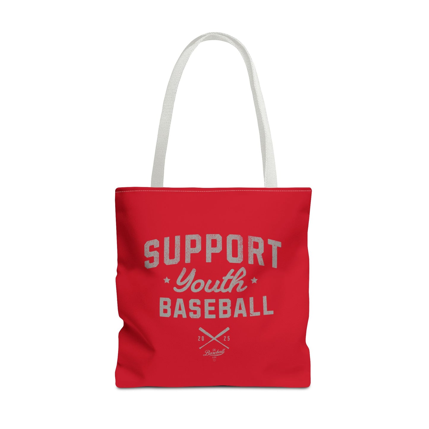Support Youth Baseball Tote Bag_Red