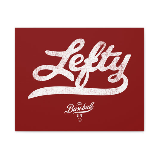Lefty Wall Art Canvas_Cardinal Red