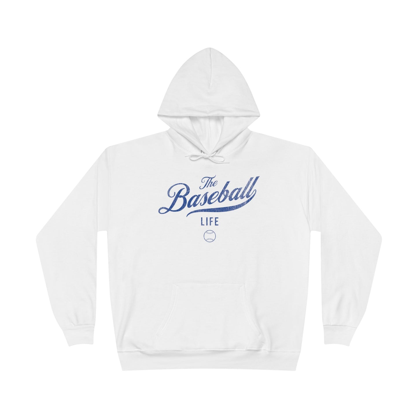 The Baseball Life Hoodie w/Grommets_Royal Blue Print