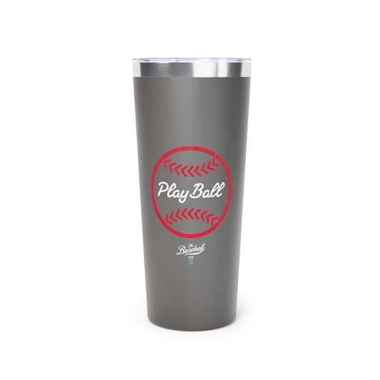 22oz Insulated Travel Tumbler_Play Ball Graphic Baseball