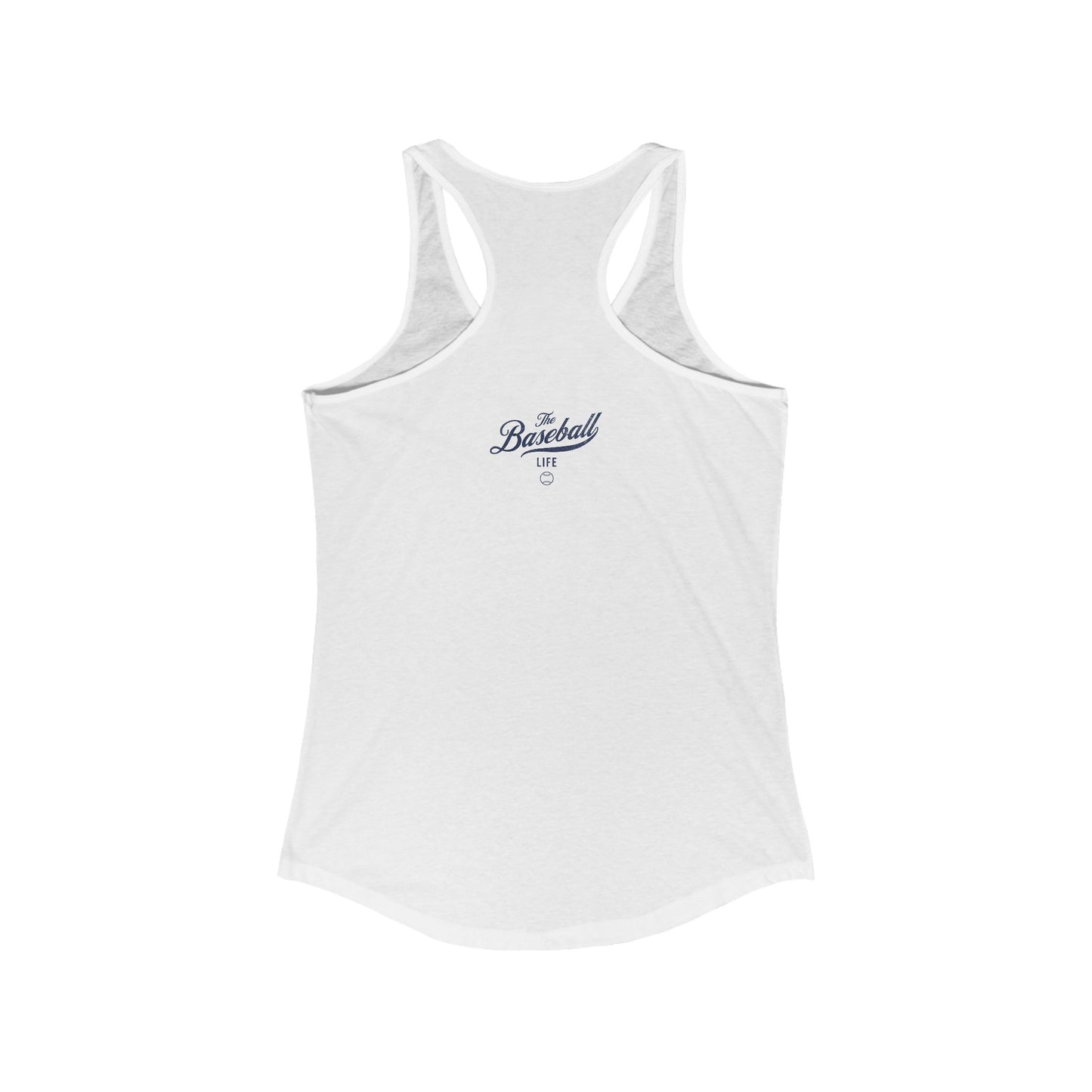 The Baseball Life Classic Script Tank_Navy Print