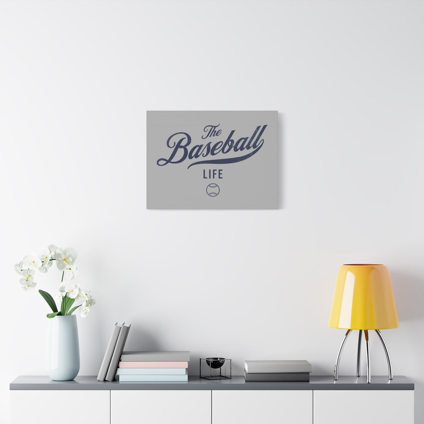 Wall Art Canvas_Silver Gray w Navy