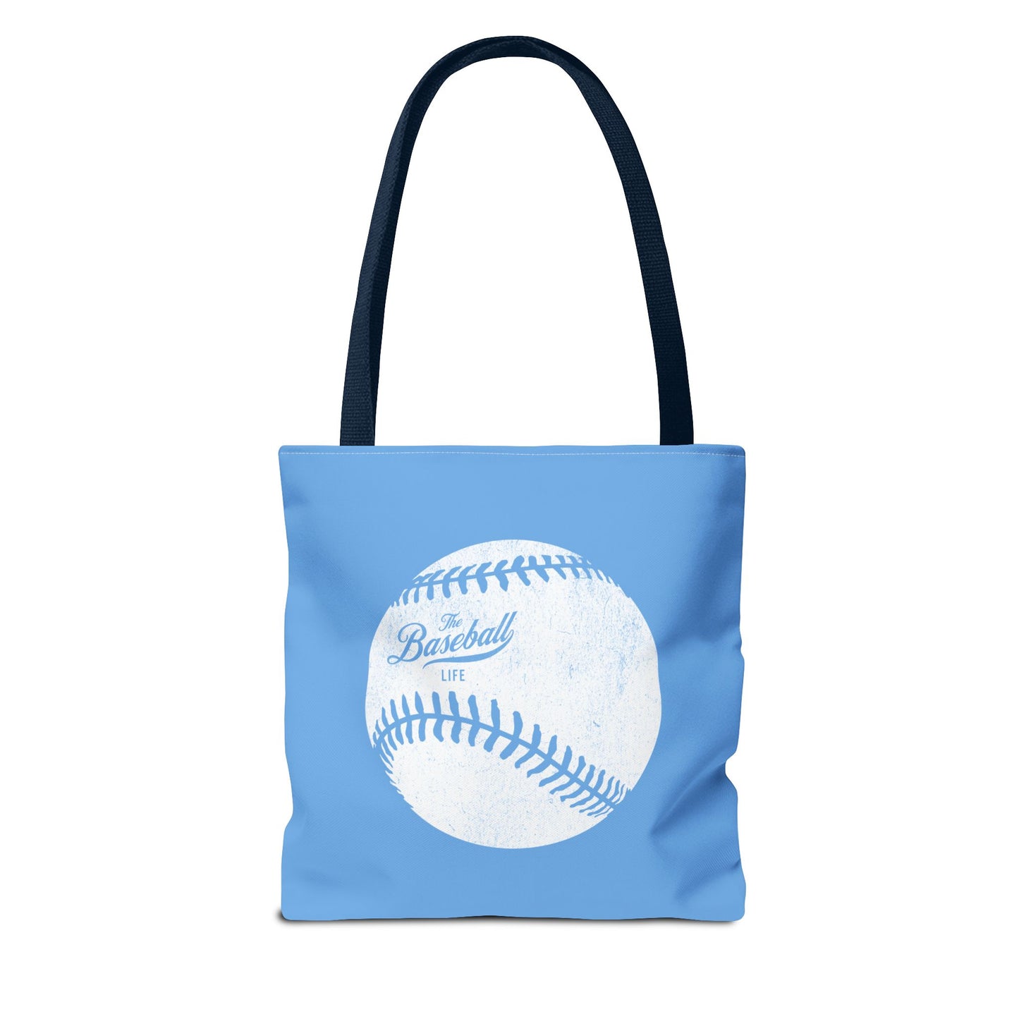 Weathered Baseball Tote Bag_Carolina Blue