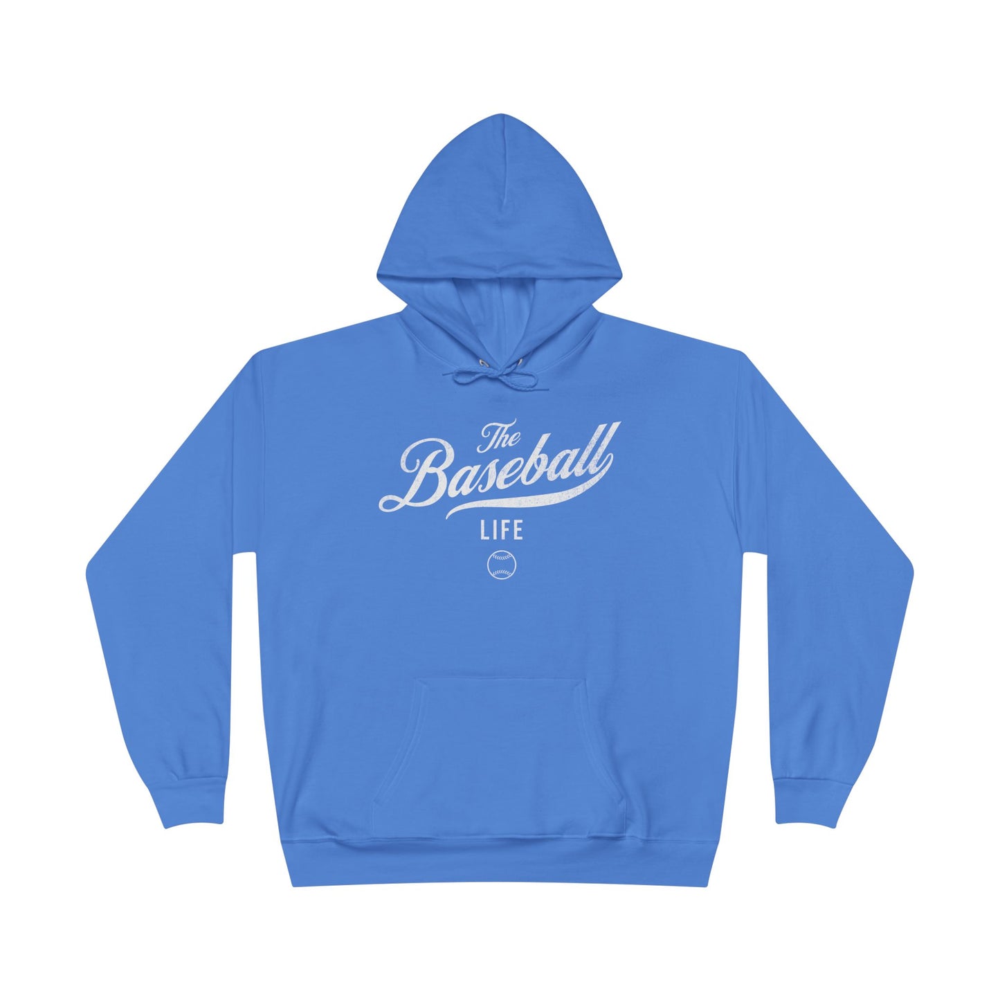 The Baseball Life Hoodie w/Grommets_White Print