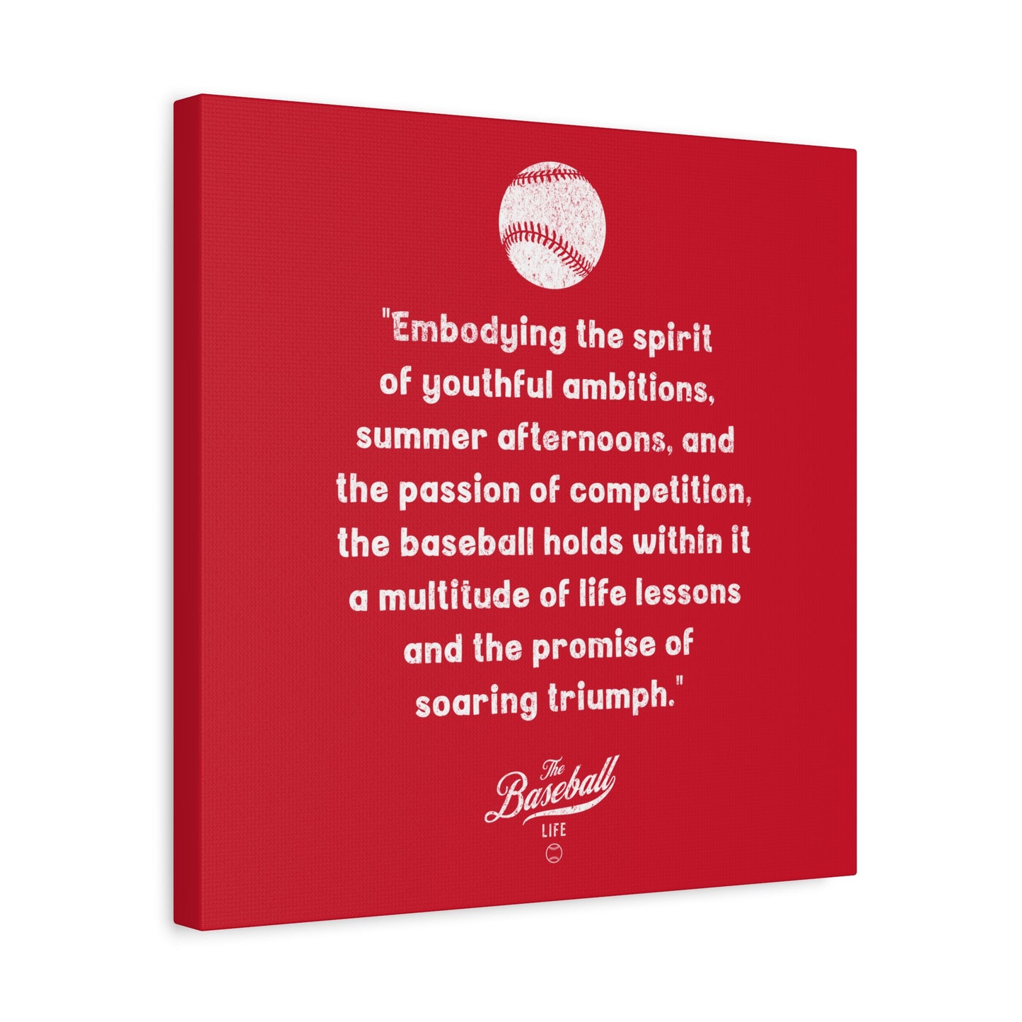 The Baseball Life "Verse" Wall Art Canvas_Red