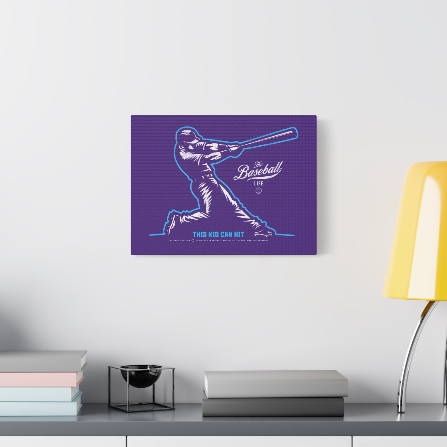 This Kid Can Hit Wall Art Canvas_Purple