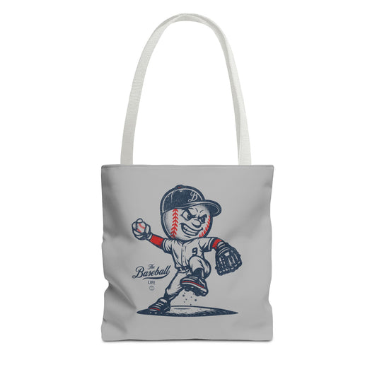 Mr. Baseball Mascot Pitching Tote