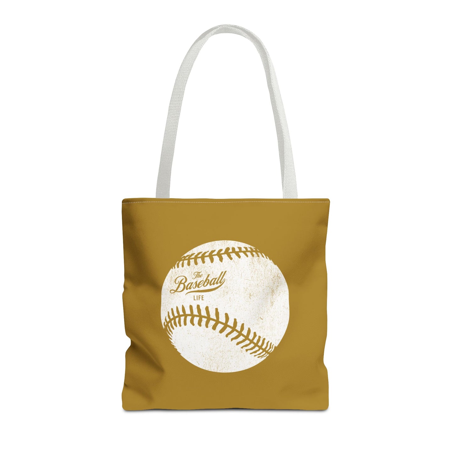 Weathered Baseball Tote Bag_Old Gold