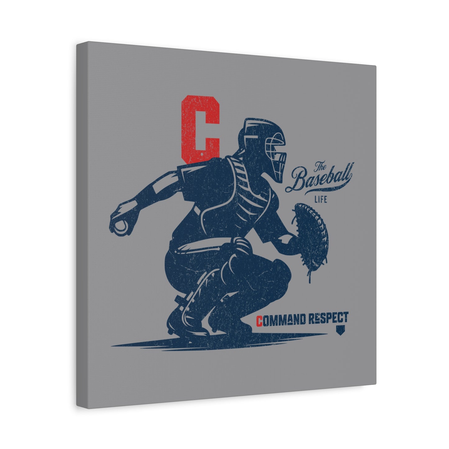 Catcher_Command Respect Wall Art Canvas_Medium Gray