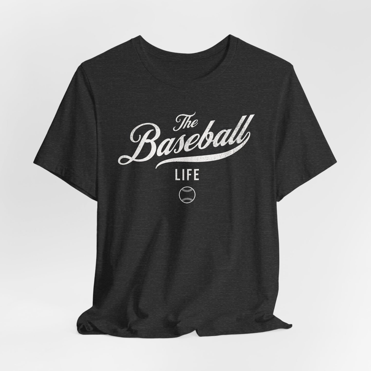 The Baseball Life Classic Script T-Shirt_White Print