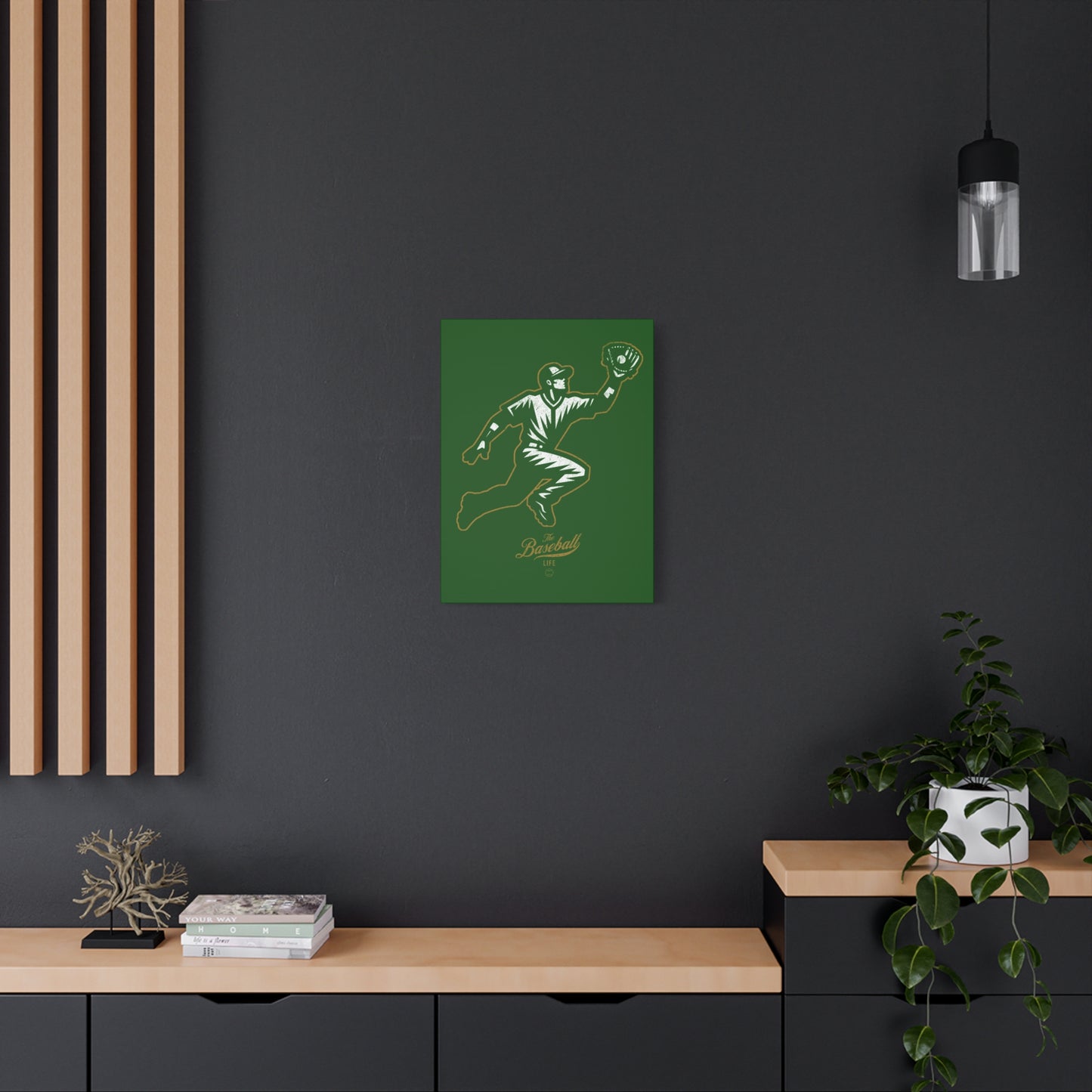 Player Icon Wall Art Canvas_Dark Green