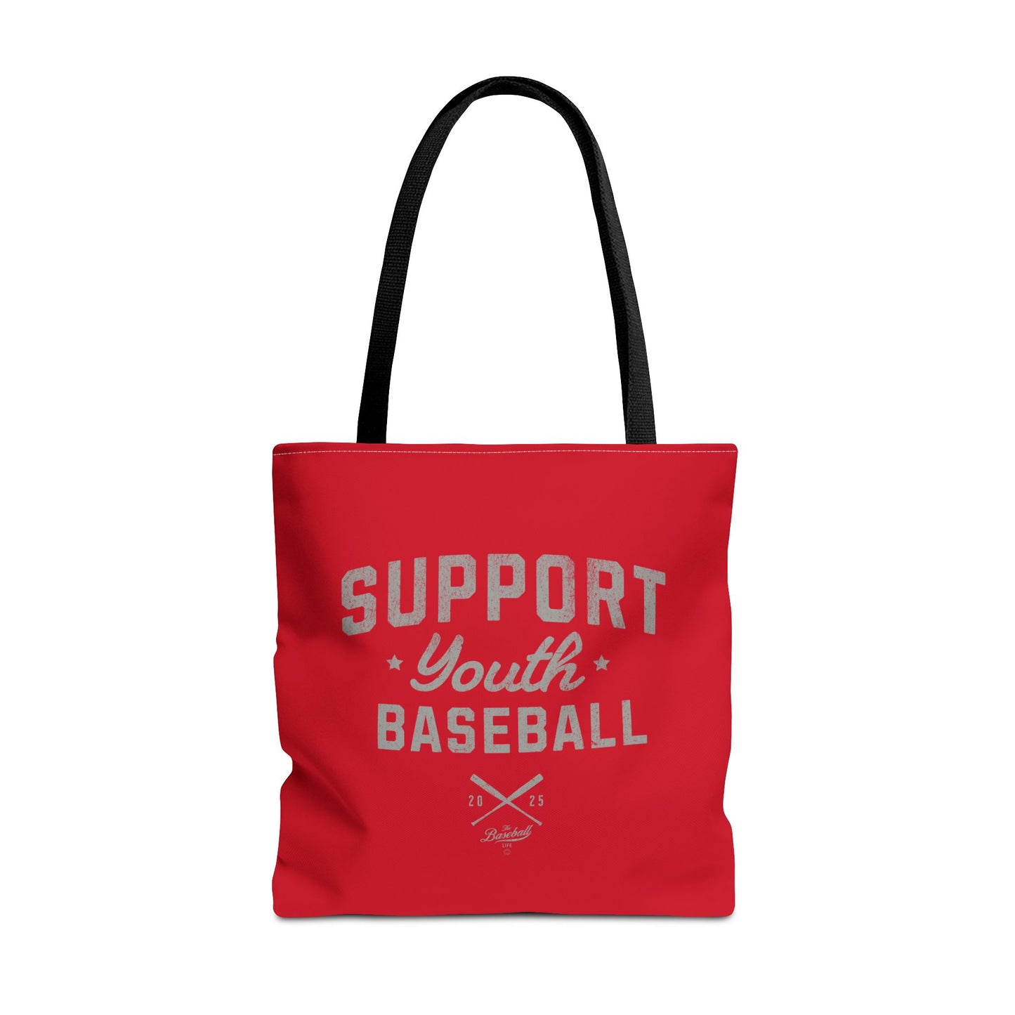 Support Youth Baseball Tote Bag_Red