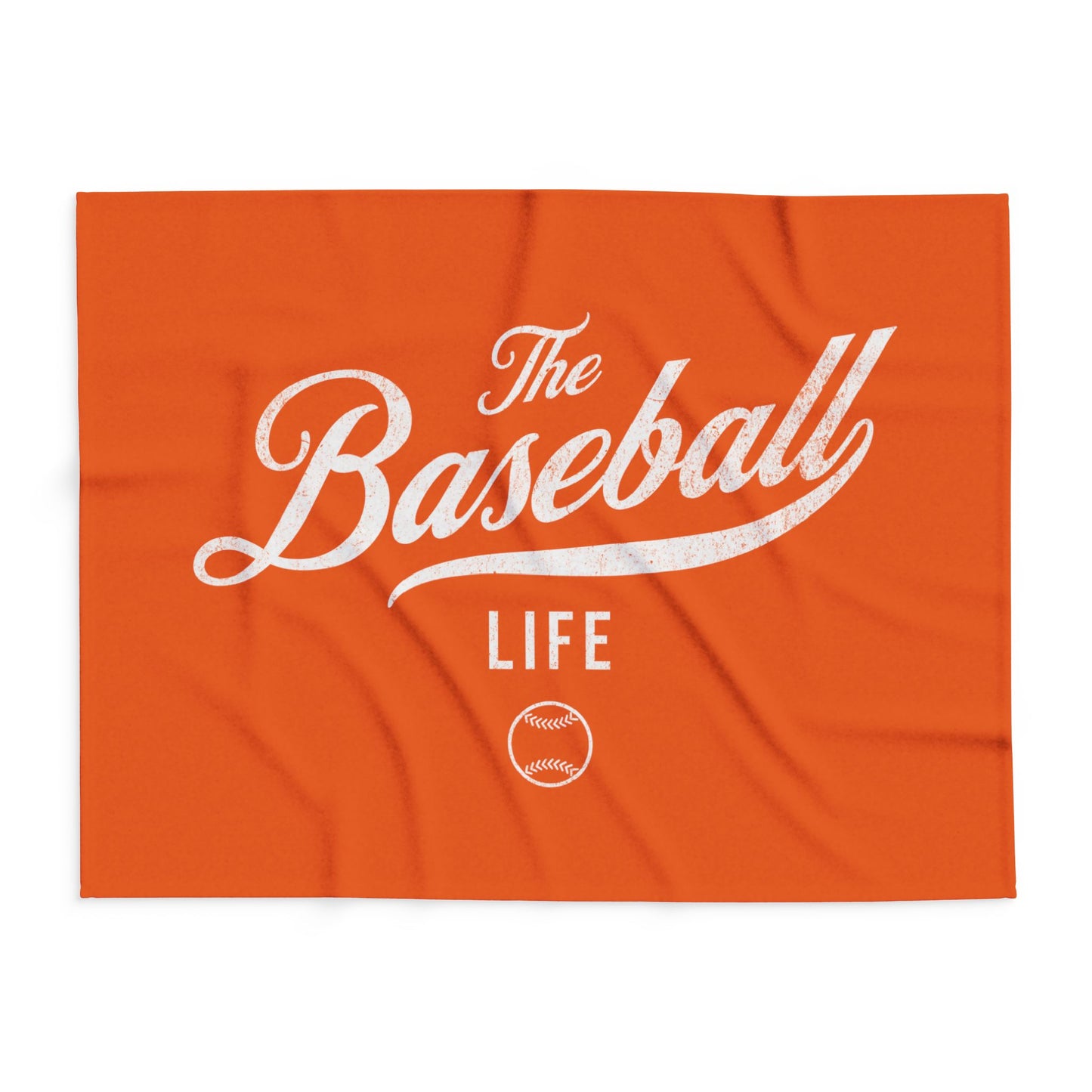 Fleece Blanket_Orange w White Print