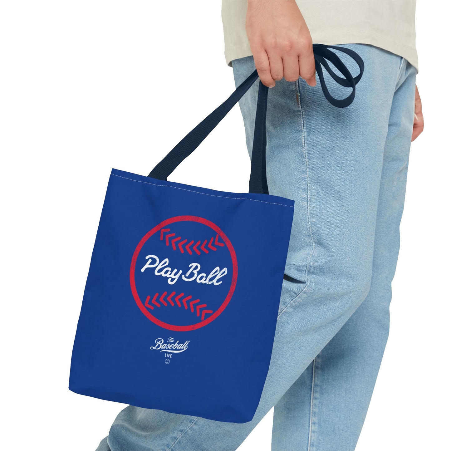 Baseball Icon Play Ball Tote Bag_Royal Blue