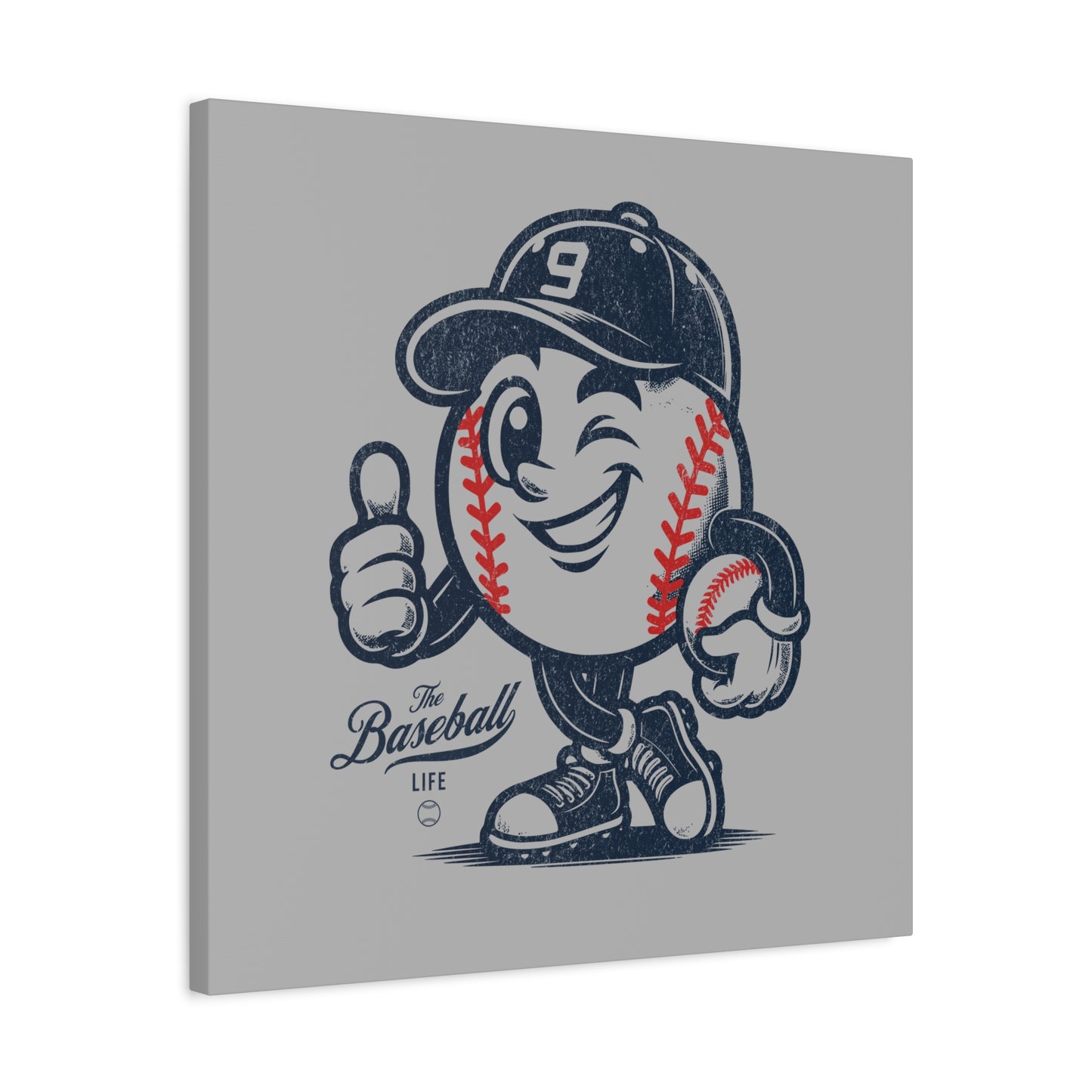 The Original Mr. Baseball Mascot Wall Art Canvas