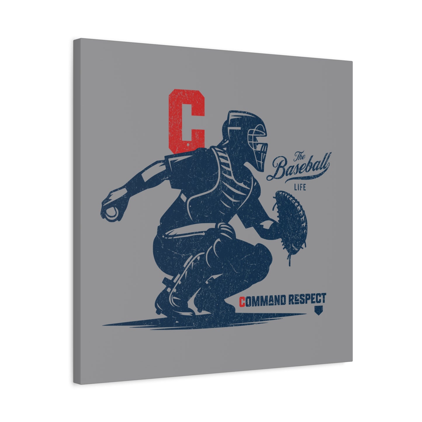 Catcher_Command Respect Wall Art Canvas_Medium Gray