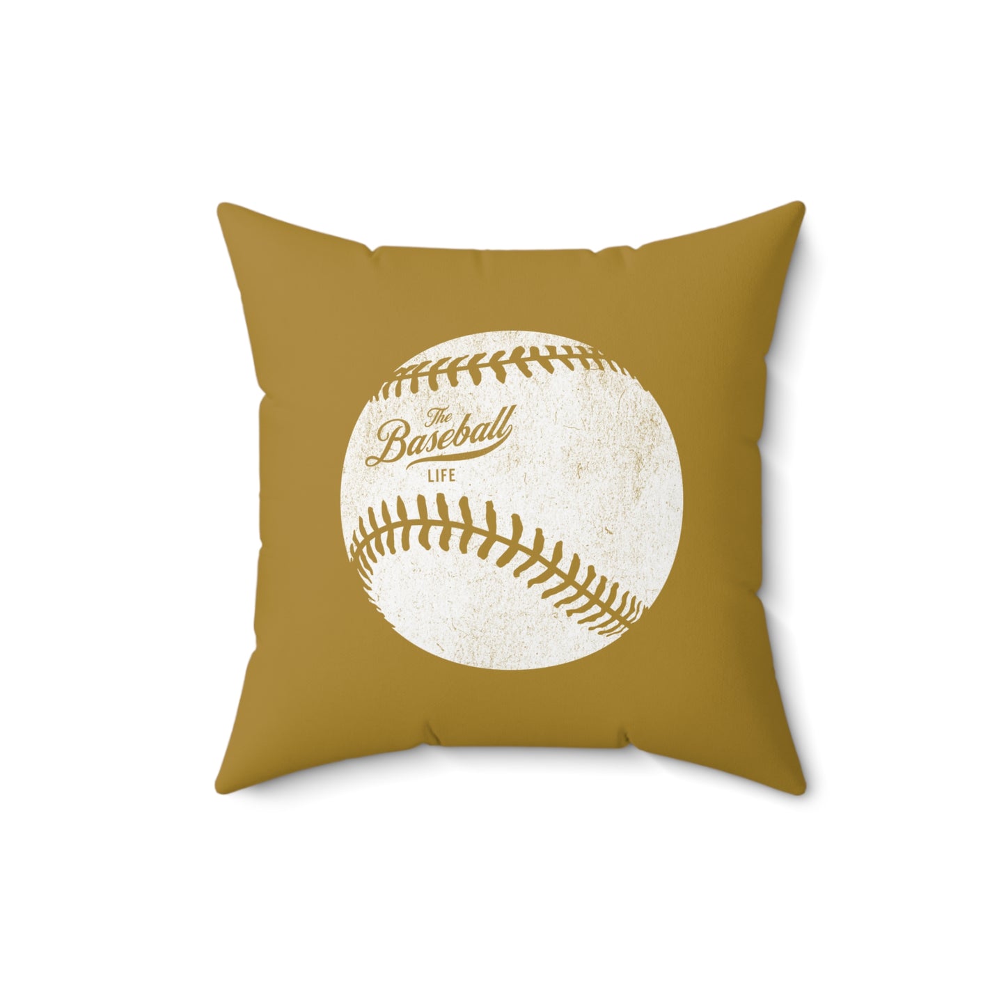 Accent Pillow_Weathered Baseball_Old Gold