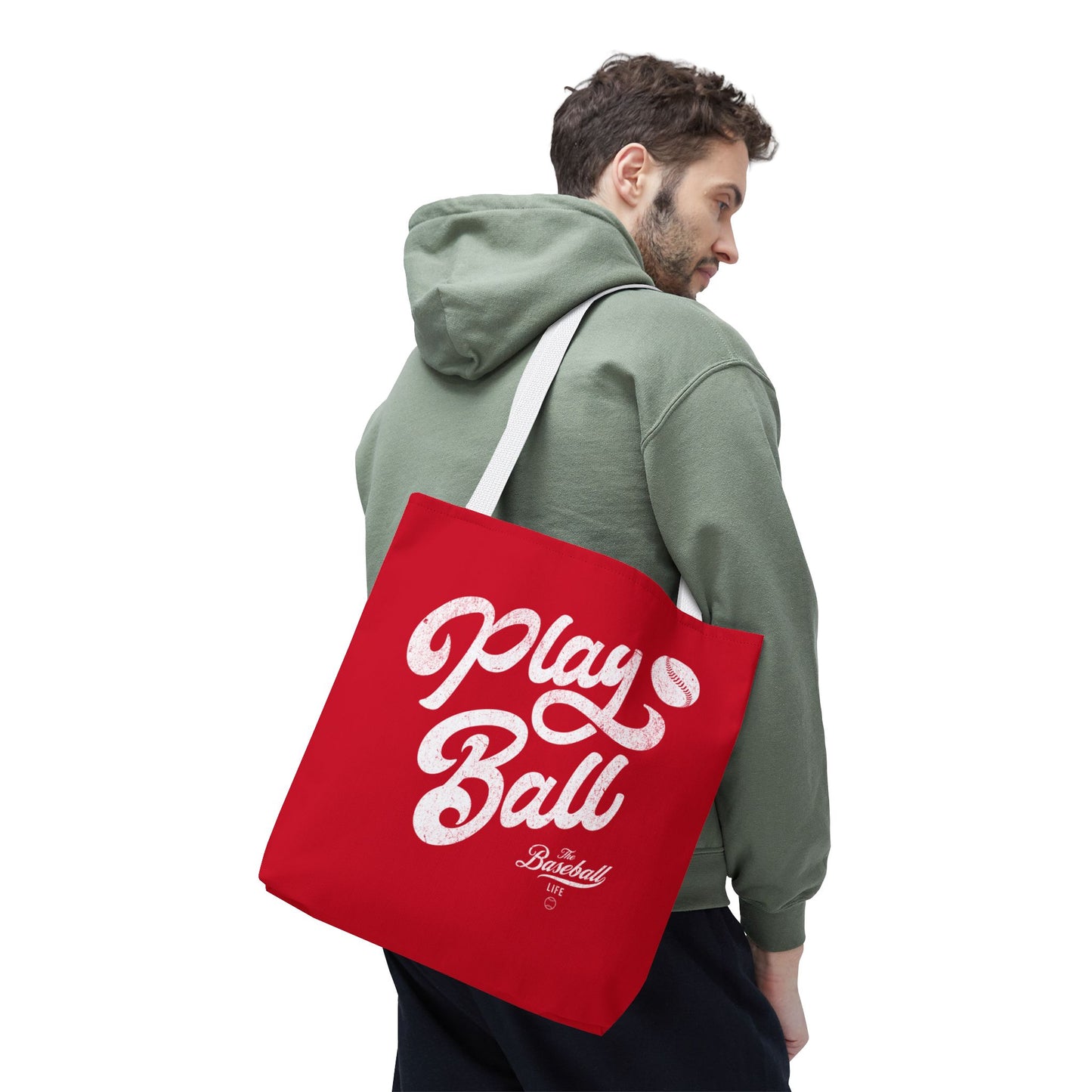 Play Ball Script Tote Bag