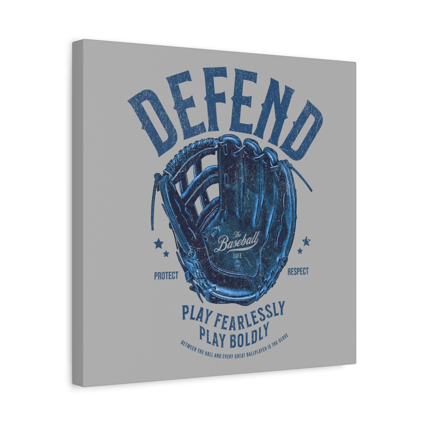 Defend Glove Wall Art Canvas_Silver Gray