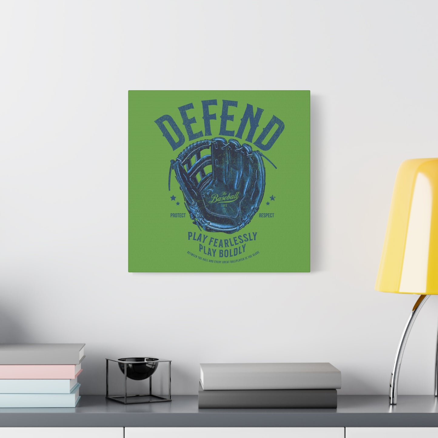 Defend Glove Wall Art Canvas_Grass Green