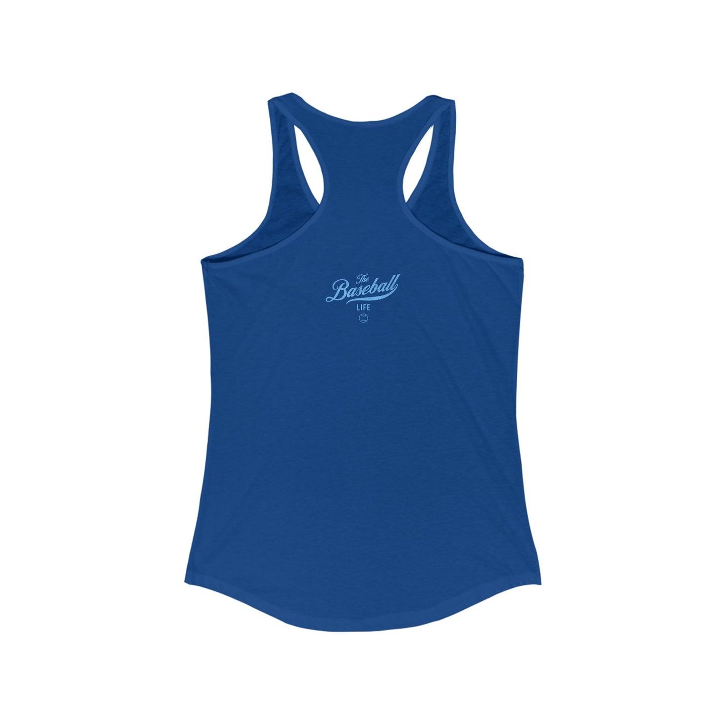 The Baseball Life Classic Script Tank_Carolina Blue Print