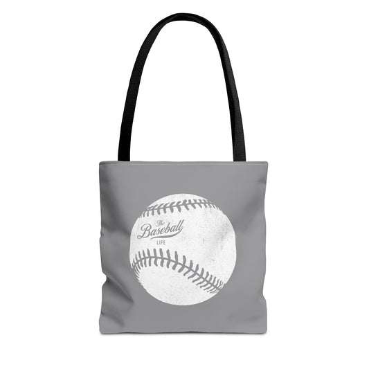 Weathered Baseball Tote Bag_Medium Gray
