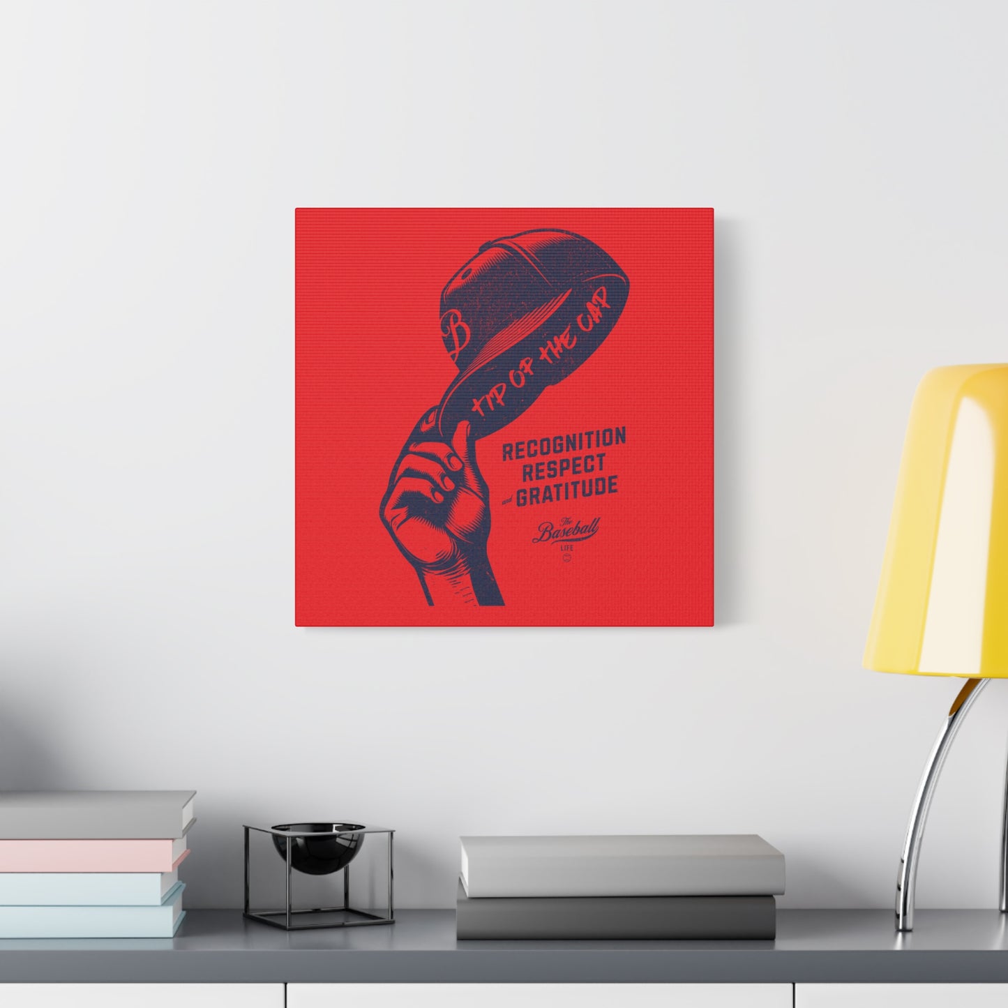 Tip of the Cap Wall Art Canvas_Red