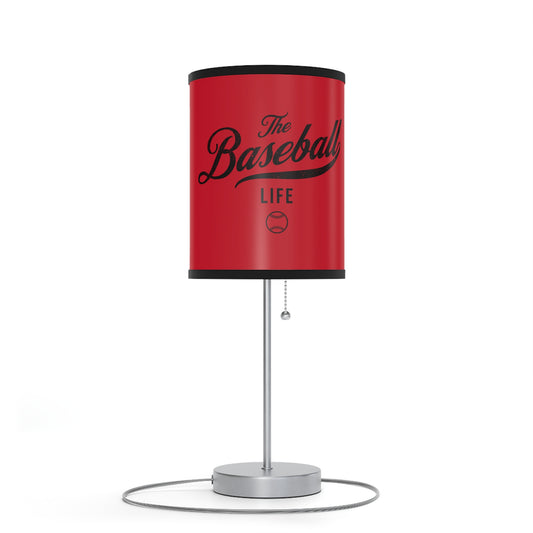 Table Lamp_Red w Black Print