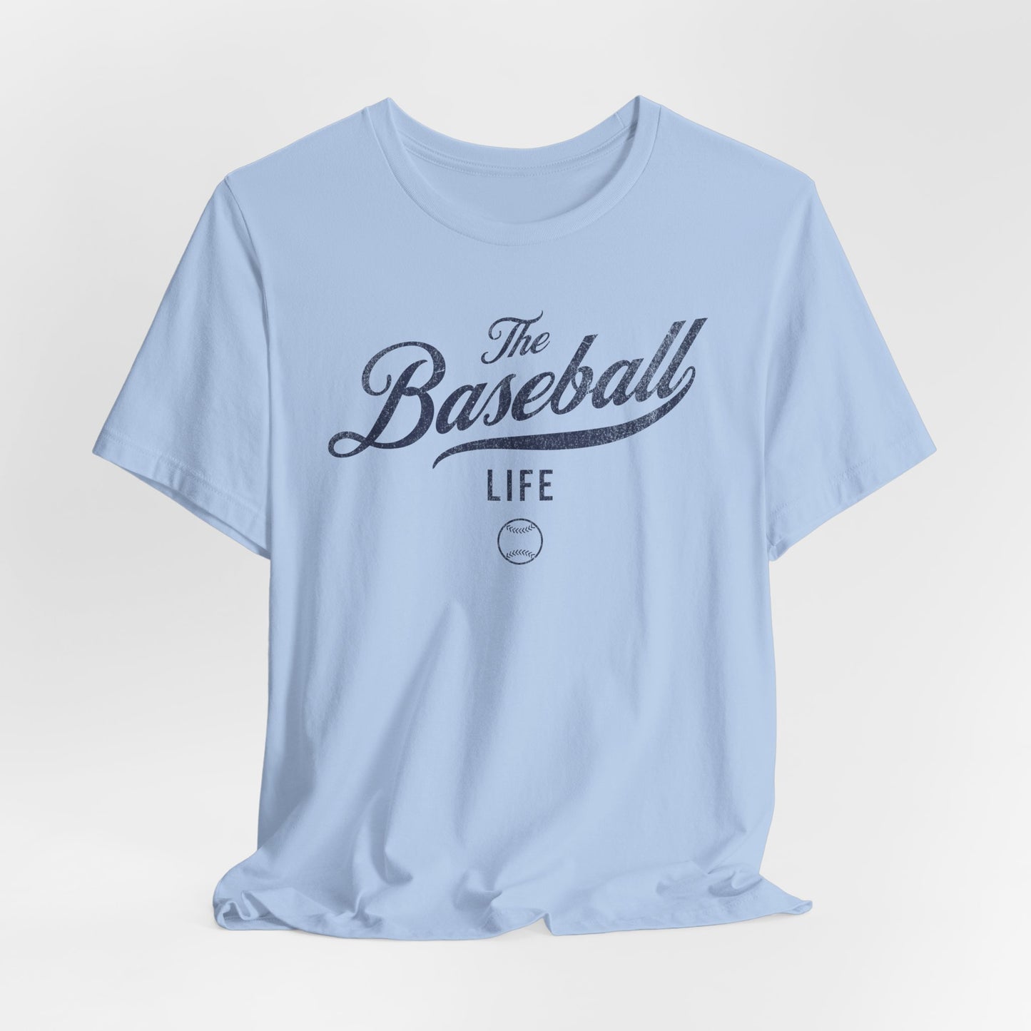 The Baseball Life Classic Script T-Shirt_Navy Print