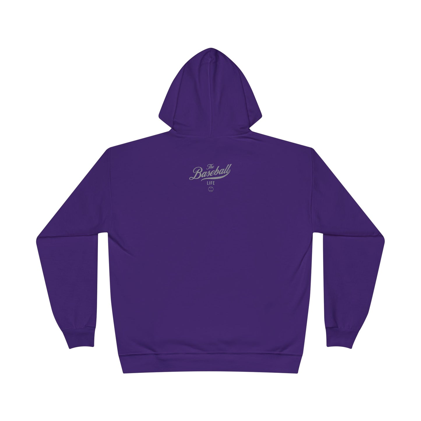 The Baseball Life Hoodie w/Grommets_Silver Gray Print