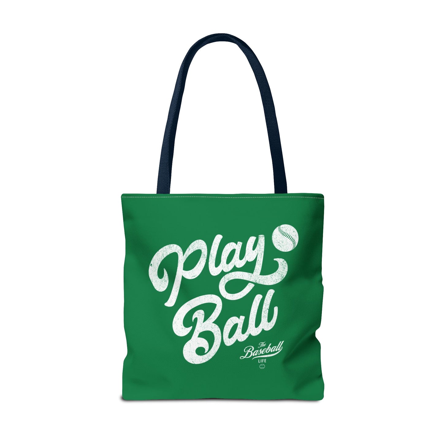 Play Ball Script Tote Bag_Green