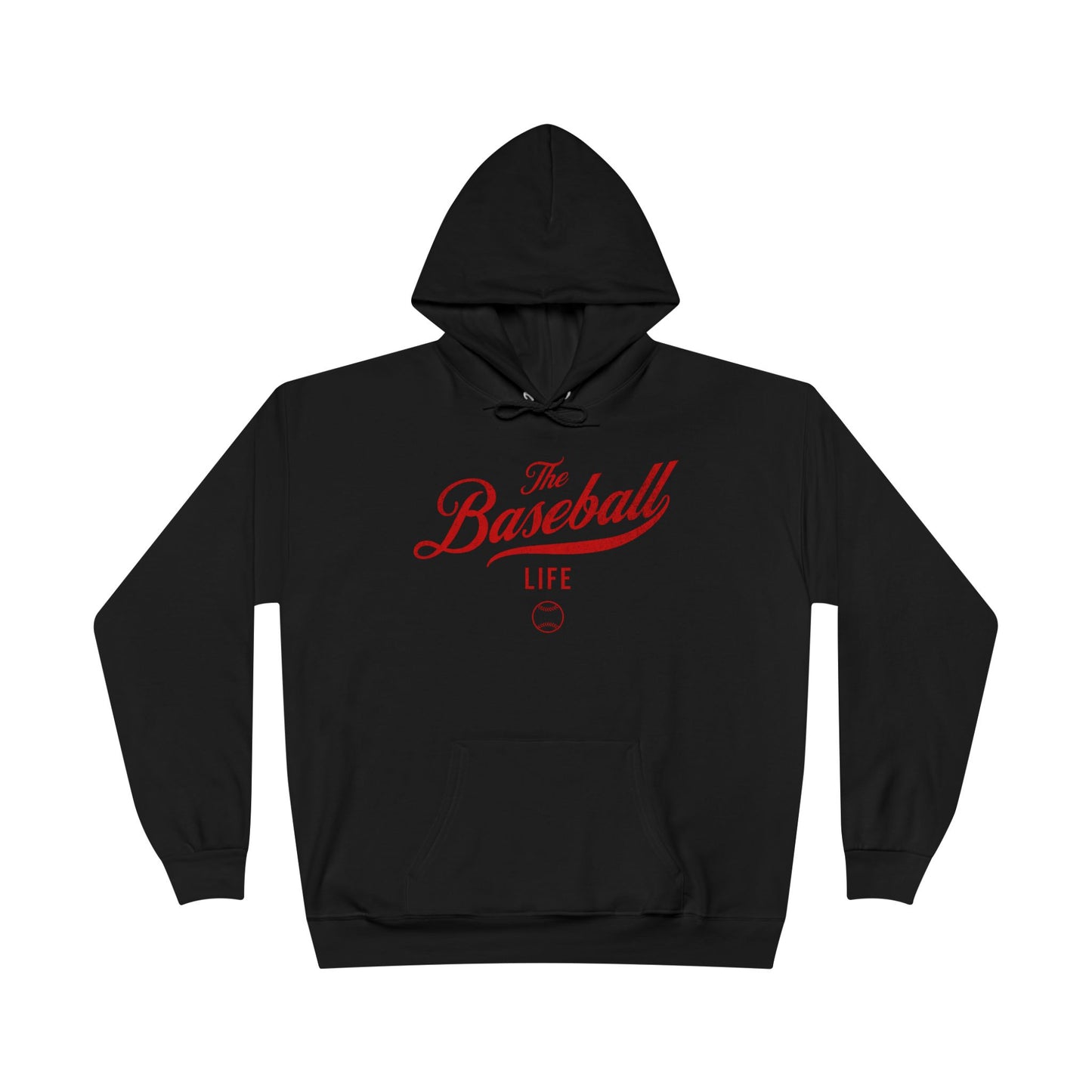 The Baseball Life Hoodie w/Grommets_Red Print