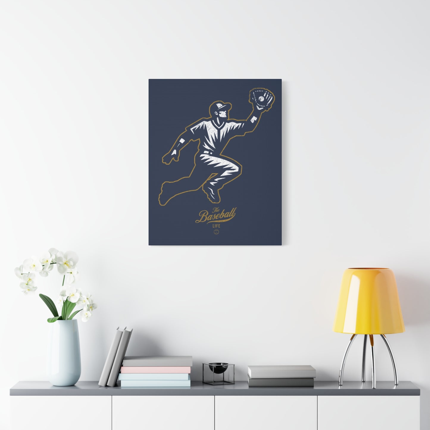 Player Icon Wall Art Canvas_Navy
