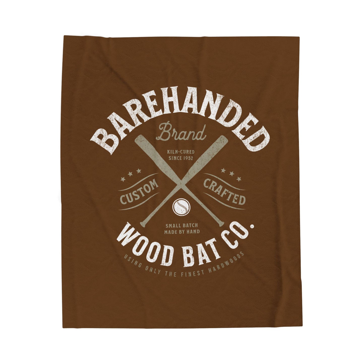 Velveteen Plush Blanket_Barehanded Wood Bat Co._Brown