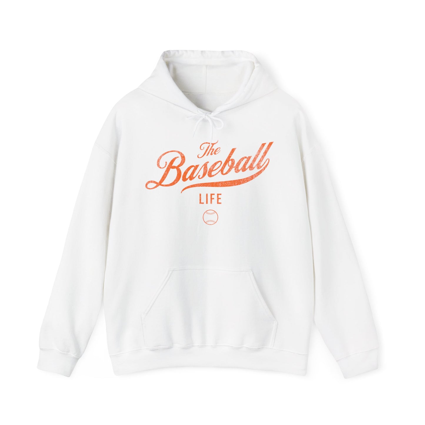 The Baseball Life Hoodie_Orange Print