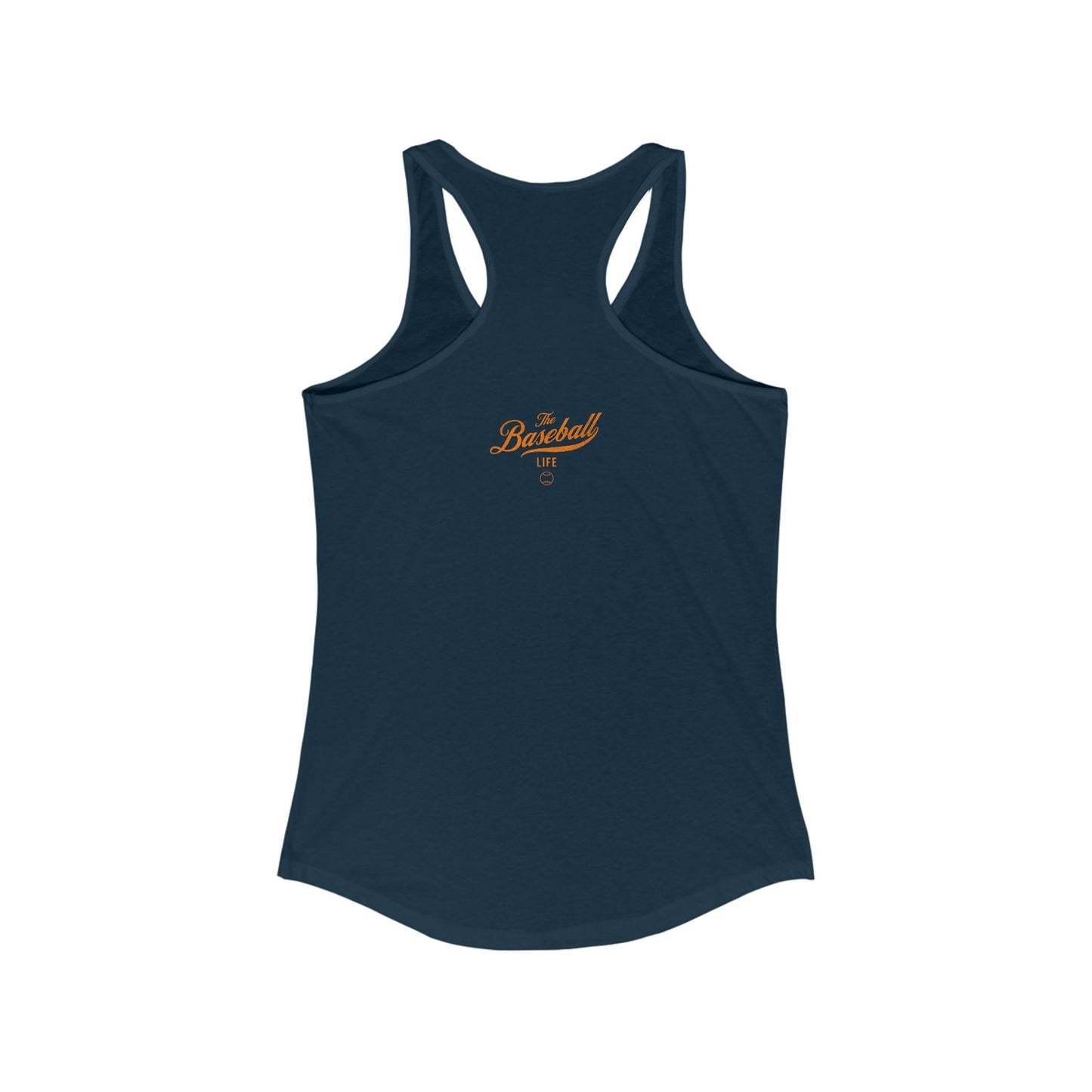 The Baseball Life Classic Script Tank_Orange Print