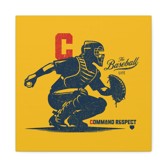 Catcher_Command Respect Wall Art Canvas_Yellow Gold