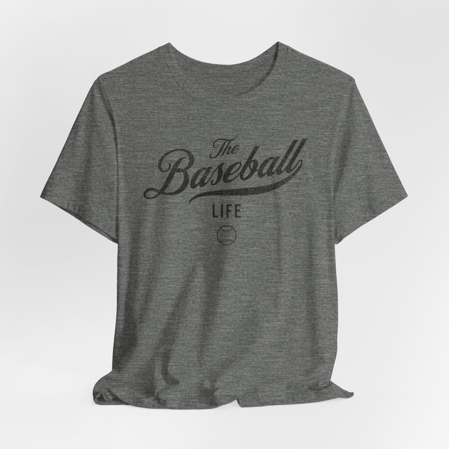 The Baseball Life Classic Script T-Shirt_Black Print