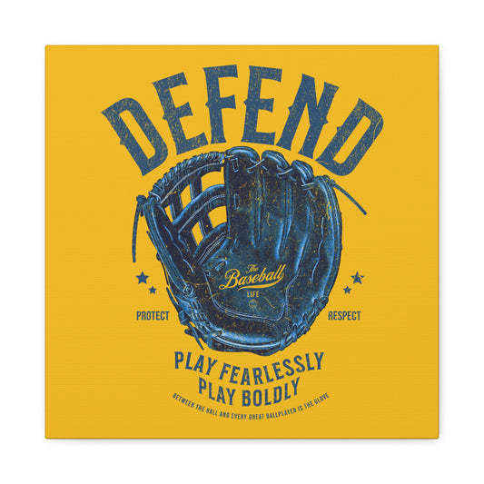 Defend Glove Wall Art Canvas_Yellow Gold