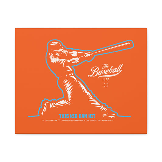 This Kid Can Hit Wall Art Canvas_Orange
