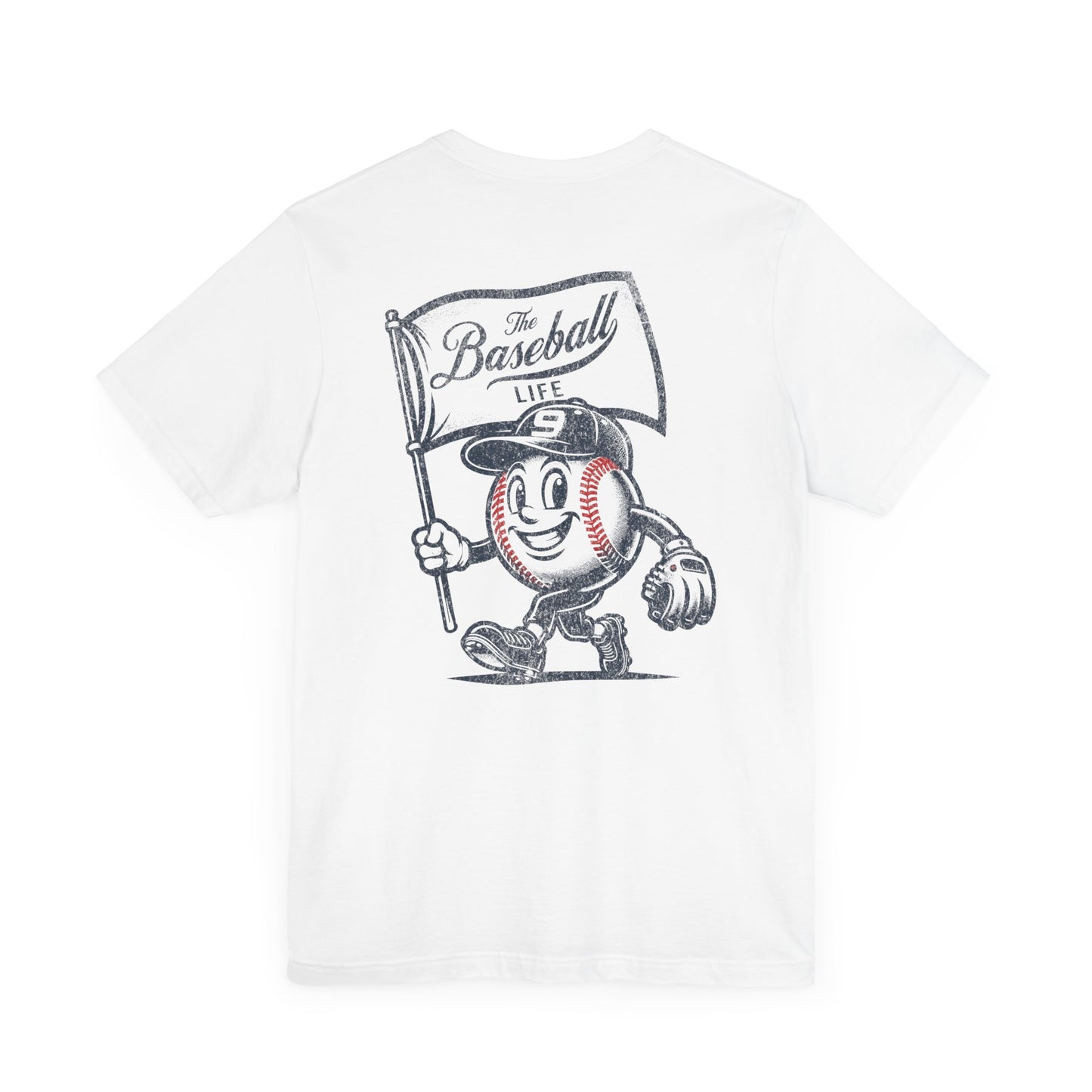 Mr. Baseball Mascot Flying Flag T-Shirt
