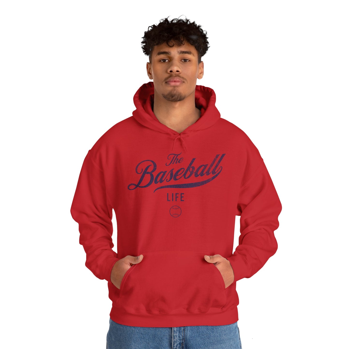 The Baseball Life Hoodie_Navy Print